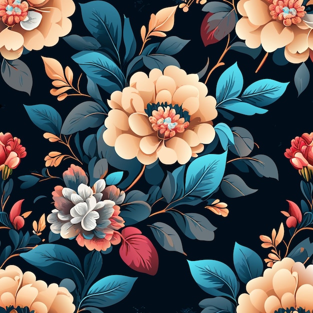 Diseño floral del fondo del papel pintado del vector de la flor