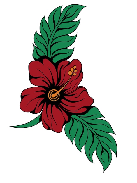diseño floral y de hojas para adorno de boda vectorial