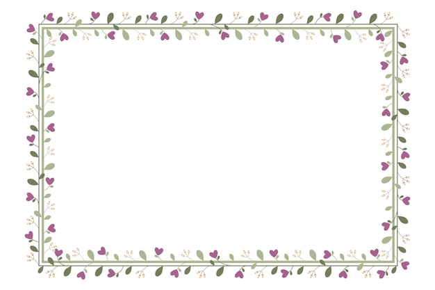 Diseño floral del marco