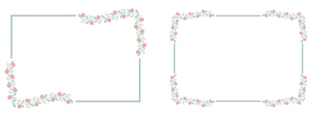 Diseño floral del marco