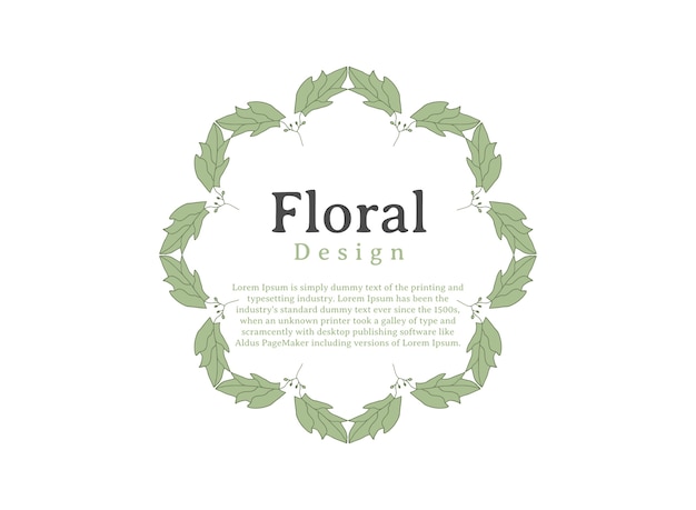 Diseño floral del marco