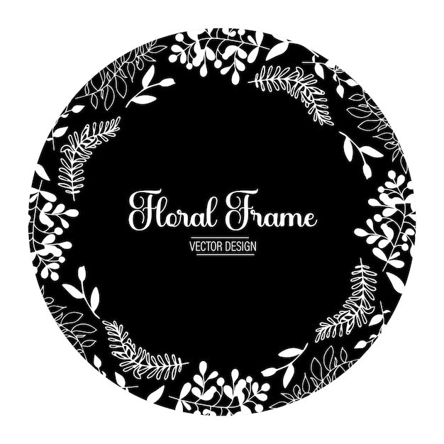 Diseño floral del marco
