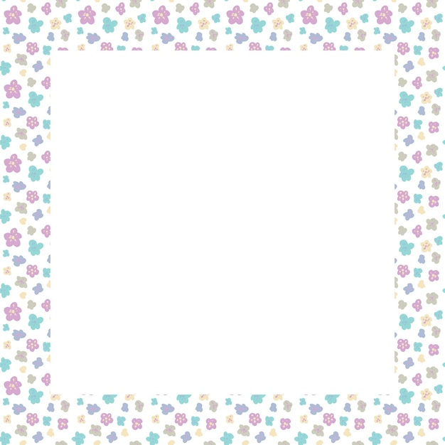 Diseño floral del marco
