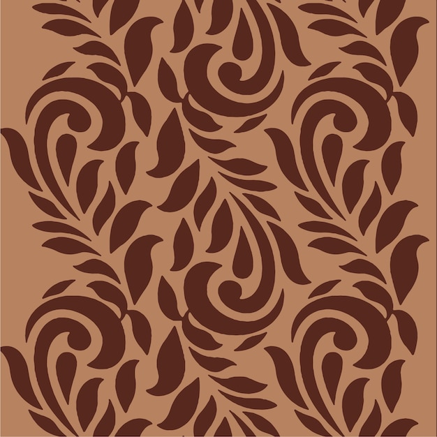 un diseño floral marrón con un fondo marrón