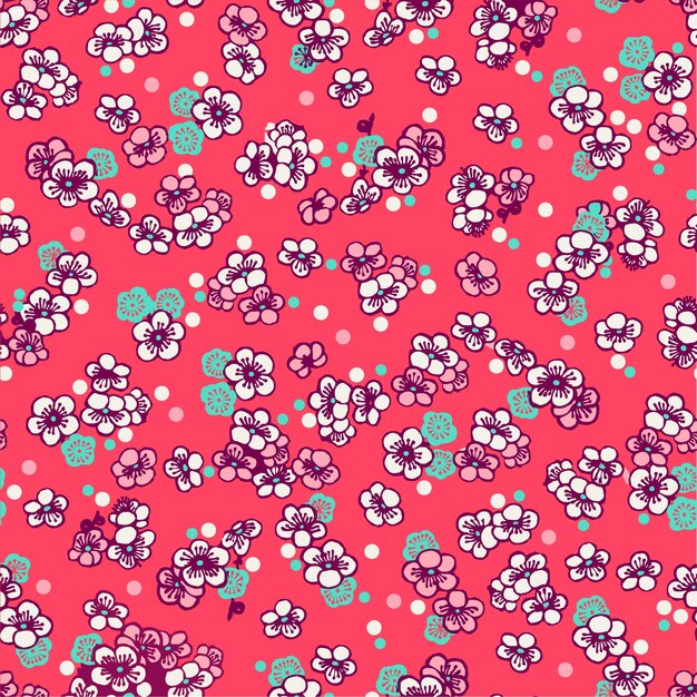 Diseño floral de moda, patrón floral sin costuras para la moda, papel tapiz impreso. estilo libertad.