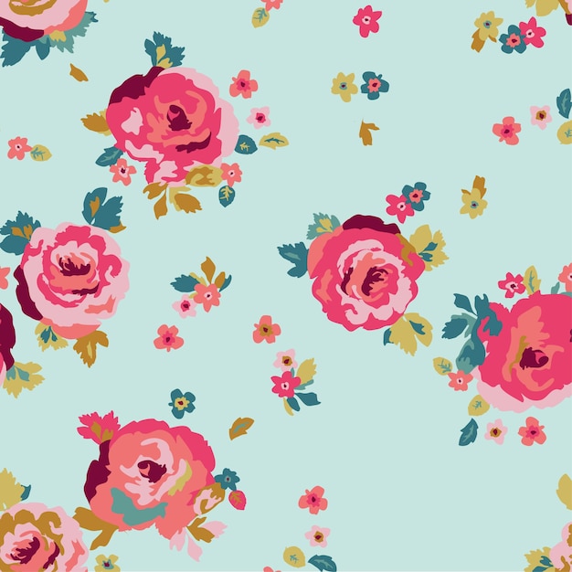 Diseño floral de moda, patrón floral transparente para la moda, fondos de pantalla, impresión. estilo libertad.