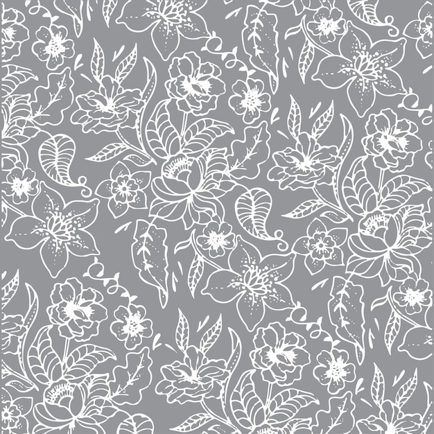 Diseño floral de moda, patrón floral transparente para la moda, fondos de pantalla, impresión. estilo libertad.