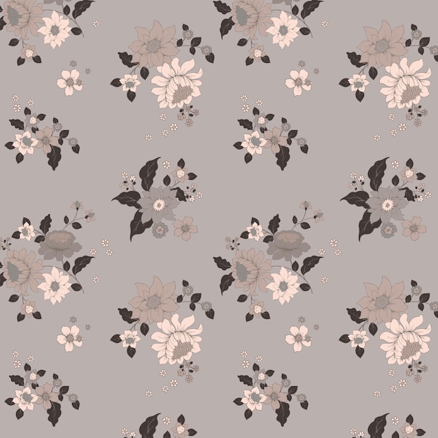Diseño floral de moda, patrón floral transparente para la moda, fondos de pantalla, impresión. estilo libertad.