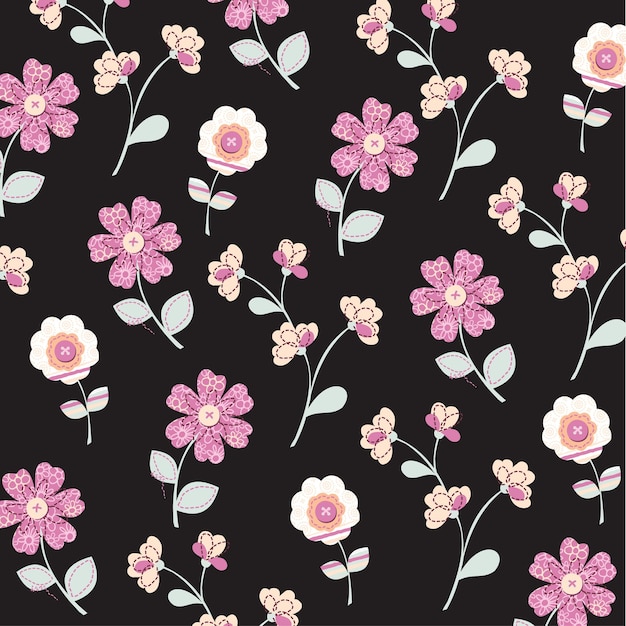 Diseño floral de moda, patrón floral transparente para la moda, fondos de pantalla, impresión. estilo libertad.
