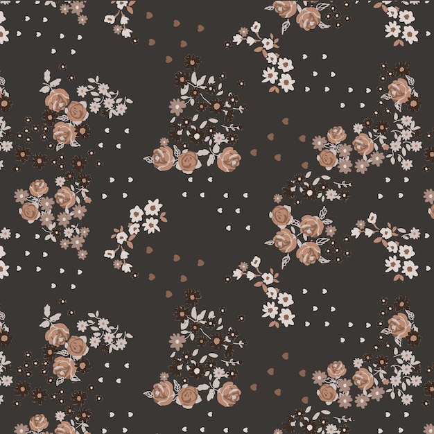 Diseño floral de moda, patrón floral transparente para la moda, fondos de pantalla, impresión. estilo libertad.