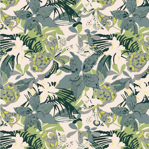 Diseño floral de moda, patrón floral transparente para la moda, fondos de pantalla, impresión. estilo libertad.