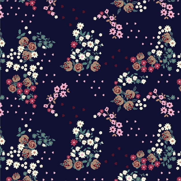 Diseño floral de moda, patrón floral transparente para la moda, fondos de pantalla, impresión. estilo libertad.