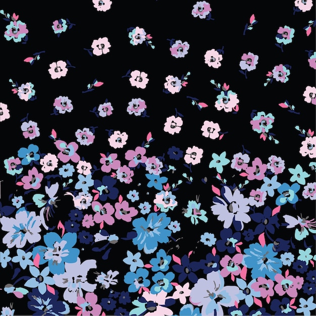 Diseño floral de moda, patrón floral transparente para la moda, fondos de pantalla, impresión. estilo libertad.