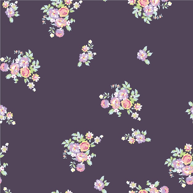 Diseño floral de moda, patrón floral transparente para la moda, fondos de pantalla, impresión. estilo libertad.