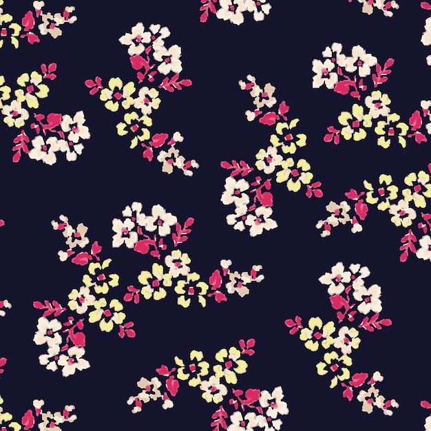 Diseño floral de moda, patrón floral transparente para la moda, fondos de pantalla, impresión. estilo libertad.