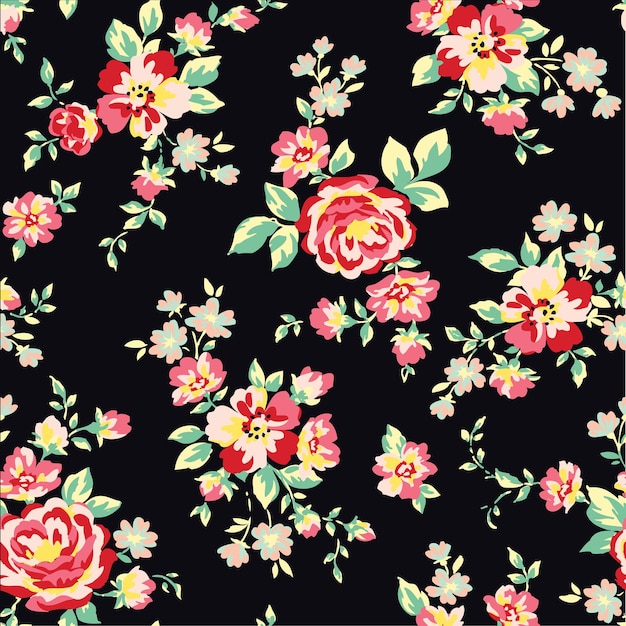 Diseño floral de moda, patrón floral transparente para la moda, fondos de pantalla, impresión. estilo libertad.