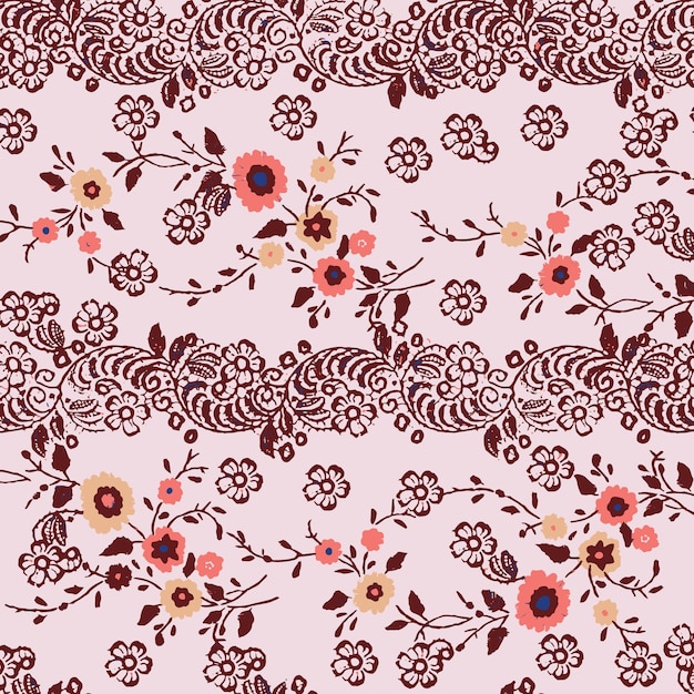 Diseño floral de moda, patrón floral transparente para la moda, fondos de pantalla, impresión. estilo libertad.