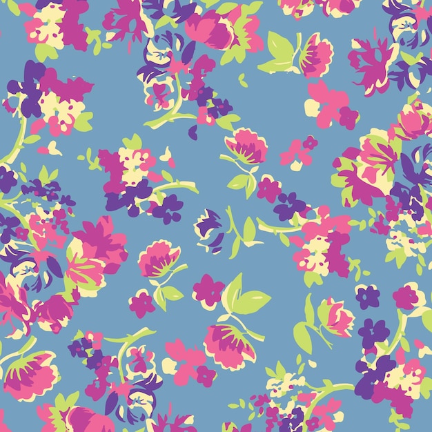 Diseño floral de moda, patrón floral transparente para la moda, fondos de pantalla, impresión. estilo libertad.