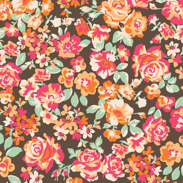 Diseño floral de moda, patrón floral transparente para la moda, fondos de pantalla, impresión. estilo libertad.