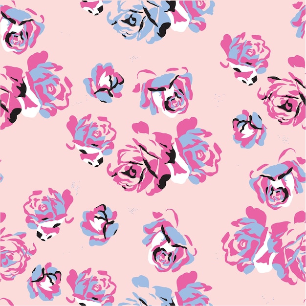 Diseño floral de moda, patrón floral transparente para la moda, fondos de pantalla, impresión. estilo libertad.