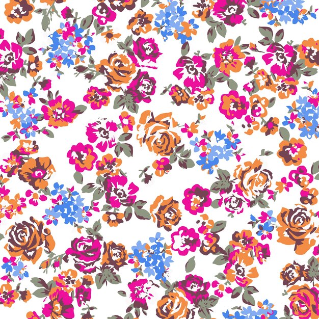 Diseño floral de moda, patrón floral transparente para la moda, fondos de pantalla, impresión. estilo libertad.