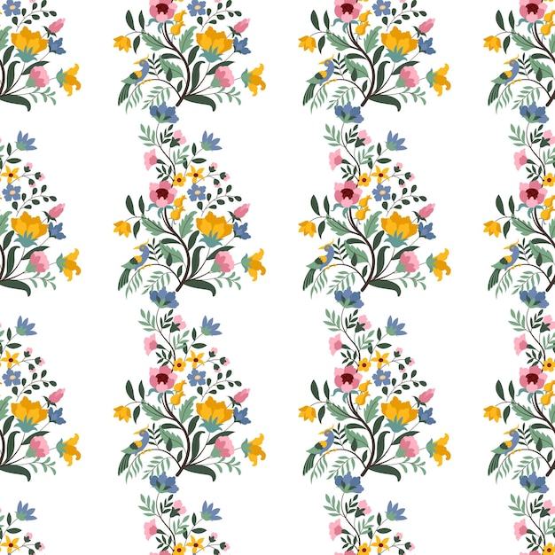 Diseño floral original con una vid leñosa con flores exóticas hojas tropicales y pájaros más pequeños