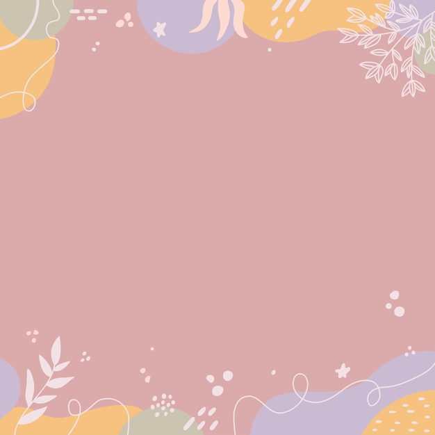 Diseño floral pastel abstracto para varias aplicaciones