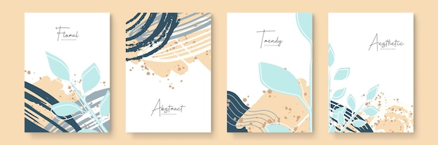 Diseño floral para plantillas de historias de redes sociales.