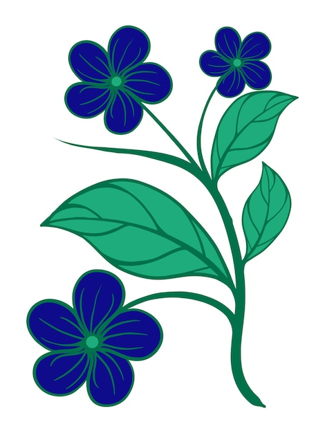 Diseño floral vectorial para elemento