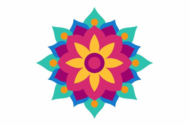 un diseño de flores coloridas de la colección por persona