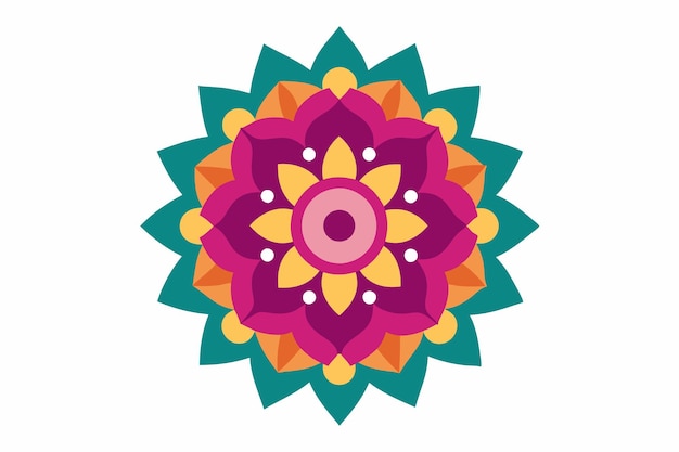 un diseño de flores coloridas en un diseño colorido