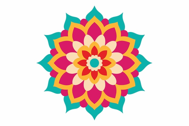 un diseño de flores coloridas se muestra en un diseño colorido