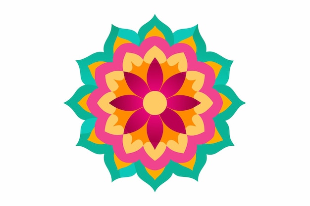 un diseño de flores coloridas se muestra en un diseño colorido