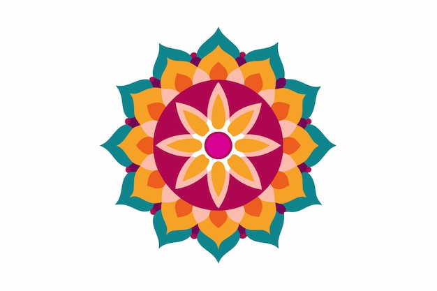 un diseño de flores coloridas se muestra en un diseño colorido