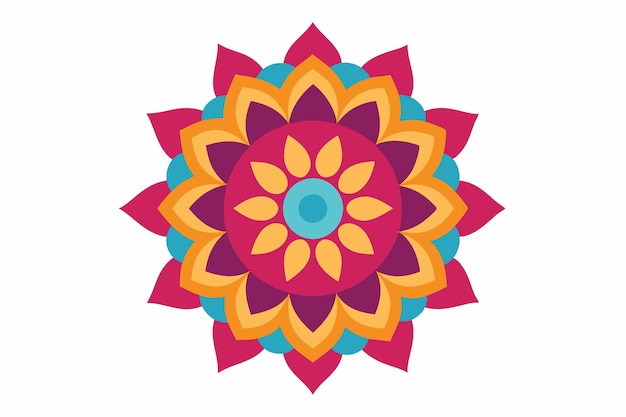 un diseño de flores coloridas se muestra en un diseño colorido
