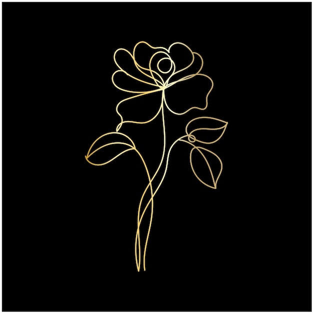 Diseño de flores dibujado a mano por vector libre en fondo oscuro