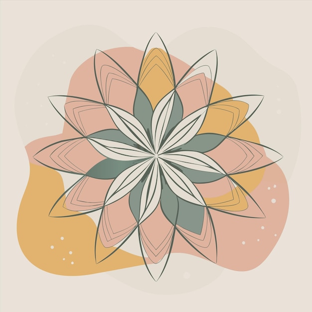 un diseño de flores con un fondo amarillo con un centro verde