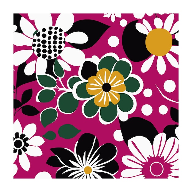 Diseño de flores magentas