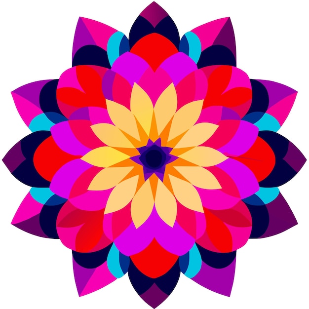 Vector diseño de flores de mandala