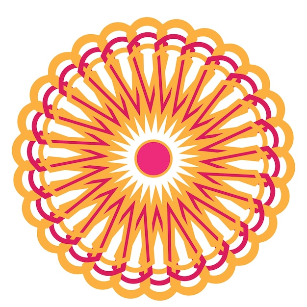diseño de flores tribales de mandala