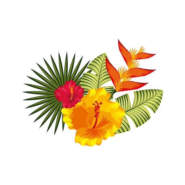 diseño de flores tropicales