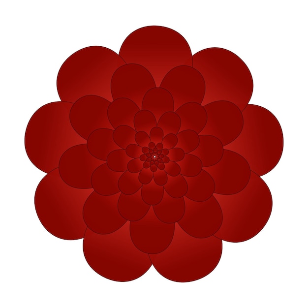 Diseño de flores vectoriales de color rojo