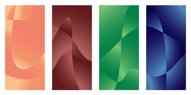 Diseño fluido de cartel degradado abstracto