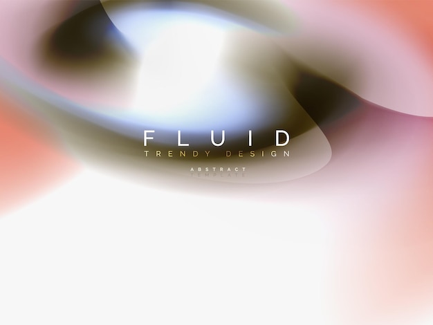 Diseño de fluidos de flujo de color abstracto de fondo