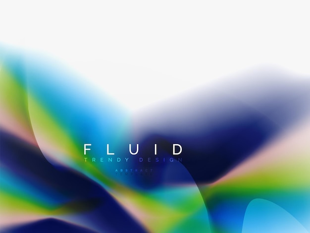 Diseño de fluidos de flujo de color abstracto de fondo