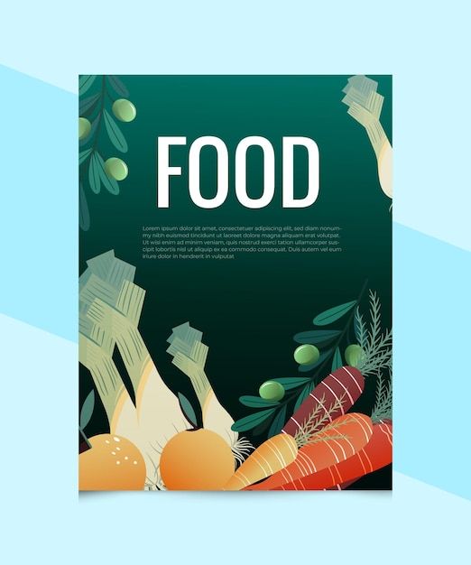 Vector diseño de flyer de comida