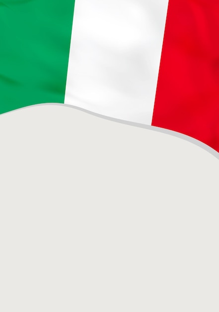 Diseño de folleto con bandera de italia plantilla vectorial