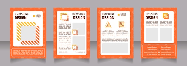 Diseño de folleto en blanco de gimnasio. Conjunto de plantillas con espacio de copia para texto. Colección de informes corporativos prefabricados. 4 páginas de papel editables. Fuentes Bahnschrift SemiLight, Bold SemiCondensed, Arial Regular utilizadas