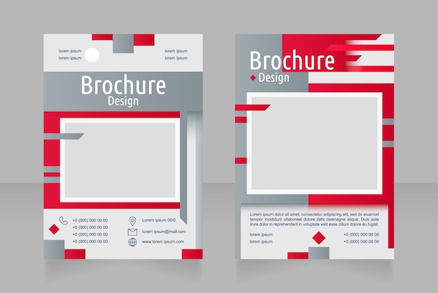 Diseño de folleto en blanco con información de contacto del departamento de marketing Conjunto de plantillas con espacio de copia para texto Colección de informes corporativos prefabricados Editable 2 páginas en papel Ubuntu Condensed Arial Fuentes regulares utilizadas
