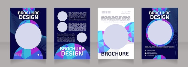 Diseño de folleto en blanco de negocios y tecnología.